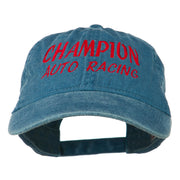 Champion Auto Racing Embroidered Washed Cap