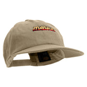 Madrun Race Embroidered Unconstructed High Profile Cotton Flat Bill Cap - Khaki OSFM