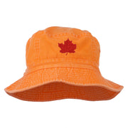 Canada Maple Leaf Embroidered Bucket Hat