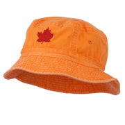 Canada Maple Leaf Embroidered Bucket Hat