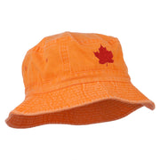 Canada Maple Leaf Embroidered Bucket Hat