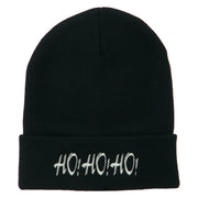 Christmas Letter Ho Ho Ho Embroidered Beanie