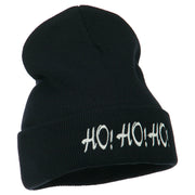 Christmas Letter Ho Ho Ho Embroidered Beanie