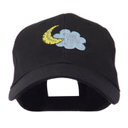 Halloween Cloud and Moon Embroidered Cap