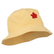 Canada Maple Leaf Embroidered Bucket Hat