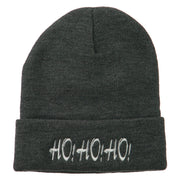 Christmas Letter Ho Ho Ho Embroidered Beanie