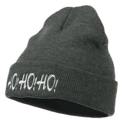 Christmas Letter Ho Ho Ho Embroidered Beanie