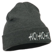 Christmas Letter Ho Ho Ho Embroidered Beanie