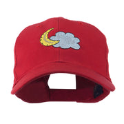 Halloween Cloud and Moon Embroidered Cap