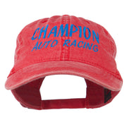 Champion Auto Racing Embroidered Washed Cap