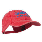 Champion Auto Racing Embroidered Washed Cap