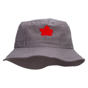 Canada Maple Leaf Embroidered Bucket Hat