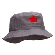 Canada Maple Leaf Embroidered Bucket Hat