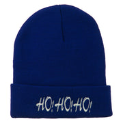 Christmas Letter Ho Ho Ho Embroidered Beanie