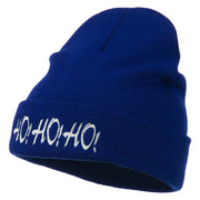 Christmas Letter Ho Ho Ho Embroidered Beanie