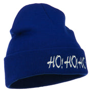 Christmas Letter Ho Ho Ho Embroidered Beanie