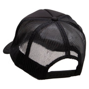 Two Palm Trees in Sunset Patched Foam Front Golf Style Mesh Back Cap - Black OSFM