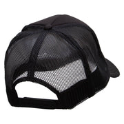 Two Palm Trees in Sunset Patched Foam Front Golf Style Mesh Back Cap - Black OSFM