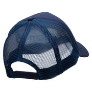 Two Palm Trees in Sunset Patched Foam Front Golf Style Mesh Back Cap - Navy OSFM