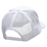 Two Palm Trees in Sunset Patched Foam Front Golf Style Mesh Back Cap - White OSFM