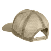 USS Yorktown CV 10 Blue Patched Solid Cotton Twill 5 panel Mesh Back Cap - Khaki OSFM