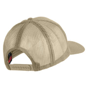 USS Yorktown CV 10 Blue Patched Solid Cotton Twill 5 panel Mesh Back Cap - Khaki OSFM