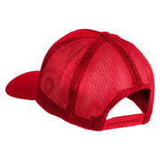 USS Yorktown CV 10 Blue Patched Solid Cotton Twill 5 panel Mesh Back Cap - Red OSFM