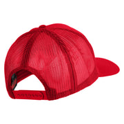 USS Yorktown CV 10 Blue Patched Solid Cotton Twill 5 panel Mesh Back Cap - Red OSFM