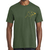 Dachshund Head Logo Graphic Design Men's Big Size Fan Favorite Crew Neck Tee Shirt - Olive XS