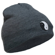 Chinese Yin Yang Symbol Embroidered Short Beanie