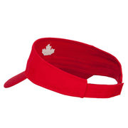 Canada Logo Maple Leaf Embroidered Cotton Sun Visor