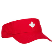 Canada Logo Maple Leaf Embroidered Cotton Sun Visor