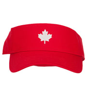 Canada Logo Maple Leaf Embroidered Cotton Sun Visor