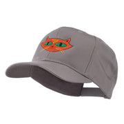 Halloween Cat with Green Eyes Embroidered Cap