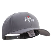 Lineal Dog and Cat Embroidered Solid Cotton Twill Prostyle Cap