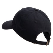 Navy Anchor Veteran Unstructured Low Profile 6 panel Cotton Cap - Black OSFM