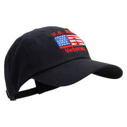 Navy Anchor Veteran Unstructured Low Profile 6 panel Cotton Cap - Black OSFM