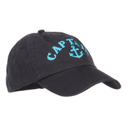 Captain Anchor Logo Embroidered Pet Spun Cap