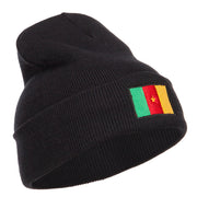 Cameroon Flag Embroidered Beanie