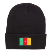 Cameroon Flag Embroidered Beanie