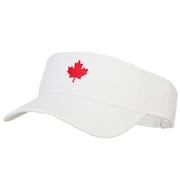 Canada Logo Maple Leaf Embroidered Cotton Sun Visor