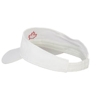 Canada Logo Maple Leaf Embroidered Cotton Sun Visor