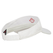 Canada Logo Maple Leaf Embroidered Cotton Sun Visor