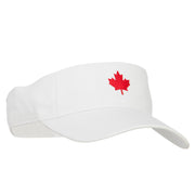 Canada Logo Maple Leaf Embroidered Cotton Sun Visor