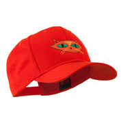 Halloween Cat with Green Eyes Embroidered Cap