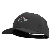 Lineal Dog and Cat Embroidered Solid Cotton Twill Prostyle Cap - Black OSFM