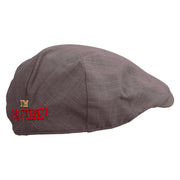 I'm On Fire Embroidered Men's Linen Ivy Cap - Charcoal S-M