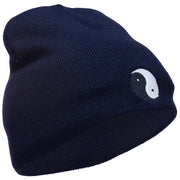 Chinese Yin Yang Symbol Embroidered Short Beanie