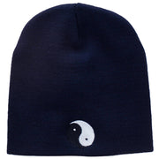 Chinese Yin Yang Symbol Embroidered Short Beanie