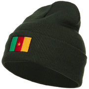 Cameroon Flag Embroidered Beanie